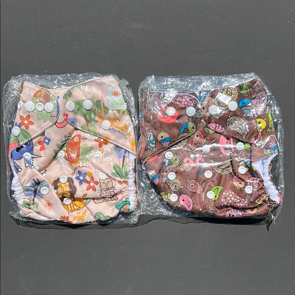 New Washable Colorful Reusable Baby Cloth Diapers Set